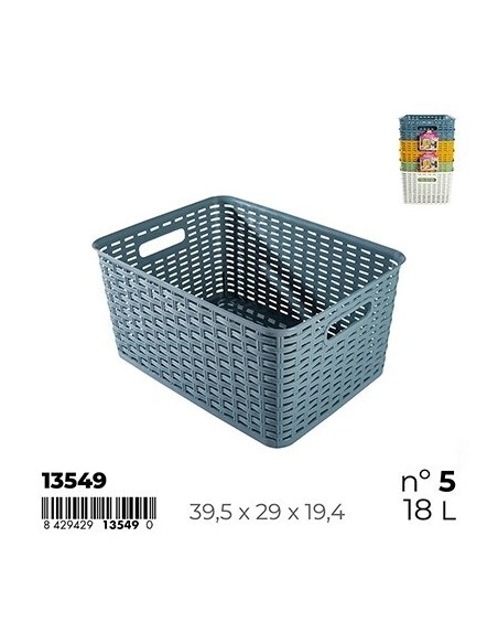 CESTO 18L 28.7X15.8X13.1CM Nº5 RATTAN LINE
