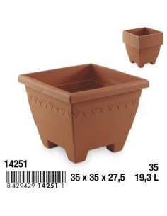 MACETA LIMA CUADRADA 35 CM.