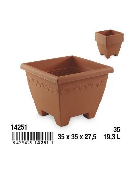 MACETA LIMA CUADRADA 35 CM.