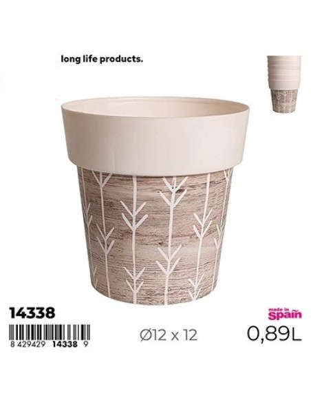 MACETA MELISA REDONDA Ø 12 CM  IML NATURA