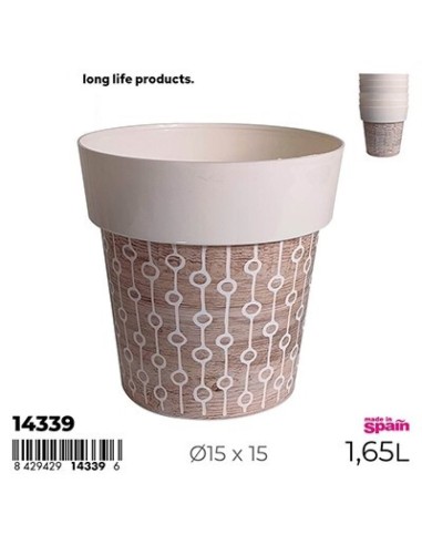 MACETA MELISA REDONDA Ø 15CM  IML NATURA