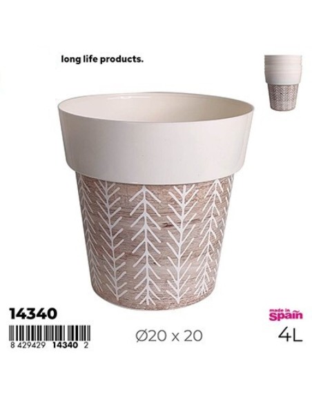 MACETA MELISA REDONDA Ø 20CM  IML NATURA