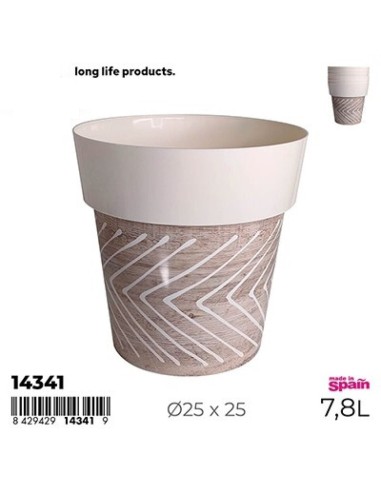 MACETA MELISA REDONDA Ø 25CM  IML NATURA