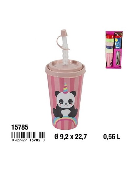 VASO VIENA IML FANTASIA CON TAPA Y CAÑA 0,56 L.