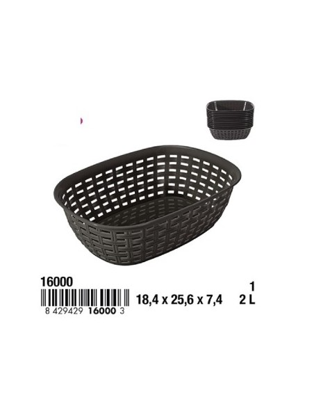 CESTO 2L 18.4X25.6X7.4CM MULTIUSOS OVALADA Nº1 RATTAN LINE