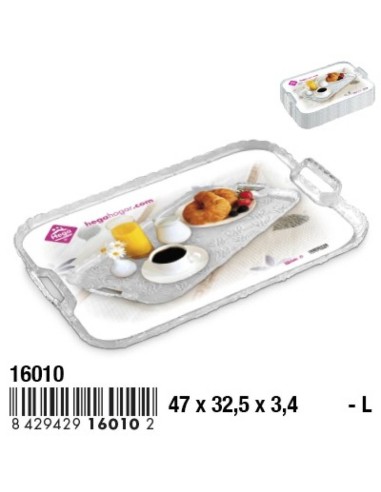 BANDEJA 47X32.5X3.4CM LUXE ROSTOV RECTANGULAR