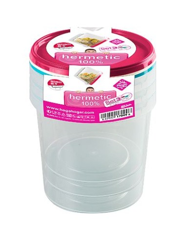 TARRO 1.18L SET 3UND HERMETICA REDONDA