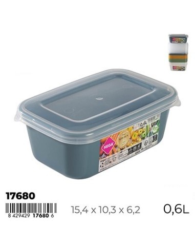 FIAMBRERA 0.6L GOLDEN LINE RECTANGULAR Nº1