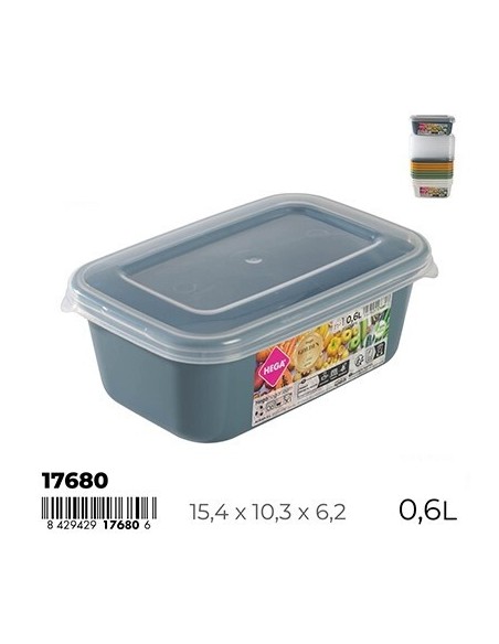 FIAMBRERA 0.6L GOLDEN LINE RECTANGULAR Nº1