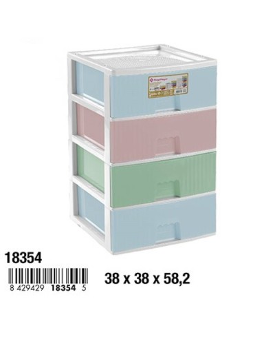 CAJONERA 38X38X58.2CM  4 CAJONES EIFFEL MODULAR