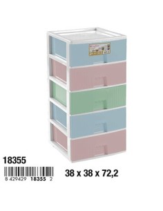 CAJONERA 38X38X72.2CM  5 CAJONES EIFFEL MODULAR