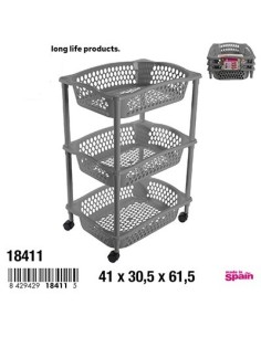 VERDULERO CIBELES RECTANGULAR 3 CESTAS