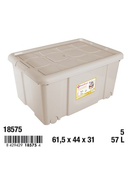CAJA 57L Nº5 CON CIERRES ANTIPOLILLA Y RUEDAS