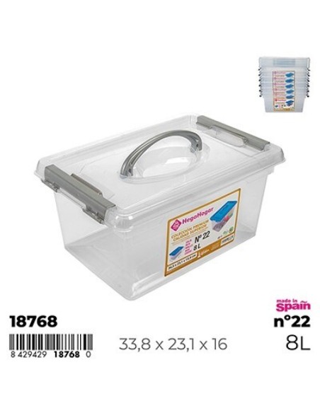 CAJA 8L Nº22 NEW BOX CON CIERRES Y ASA