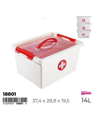 BOTIQUIN CON CIERRES ASA Y BANDEJA 14 L.