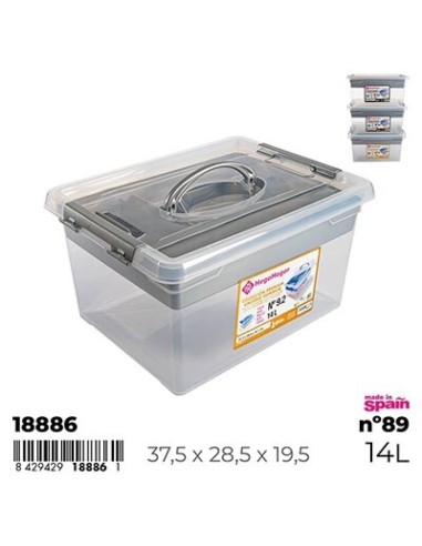 CAJA 14L Nº89 NEW BOX CON CIERRES ASA Y BANDEJA