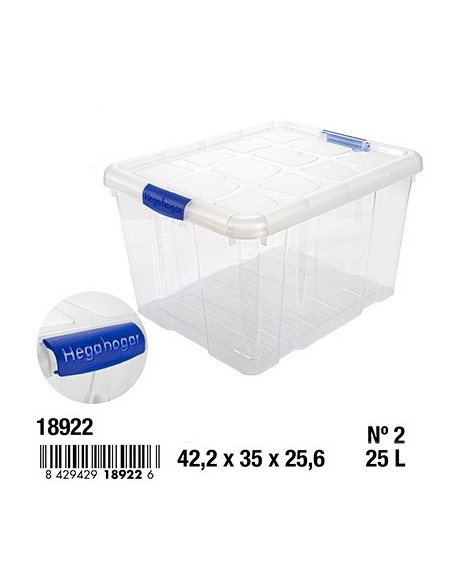 CAJA 25L 42.2X35X25.6CM Nº 2 CON CIERRES