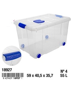 CAJA 55L 59X40.5X35.7CM Nº4 CIERRES ANTIPOLILLA Y RUEDAS