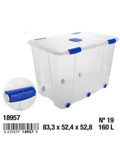 CAJA 160L 83.3X52.4X52.8CM Nº19  CIERRES ANTIPOLILLA/RUEDAS