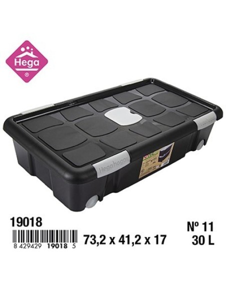 CAJA 30L Nº11 73.2X41.17CM CIERRES ANTIPOLILLA Y RUEDAS