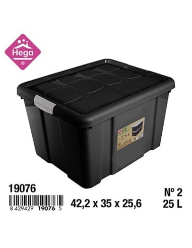 CAJA 25L 42.2X35X25.6CM Nº2 NEW BOX CON CIERRES
