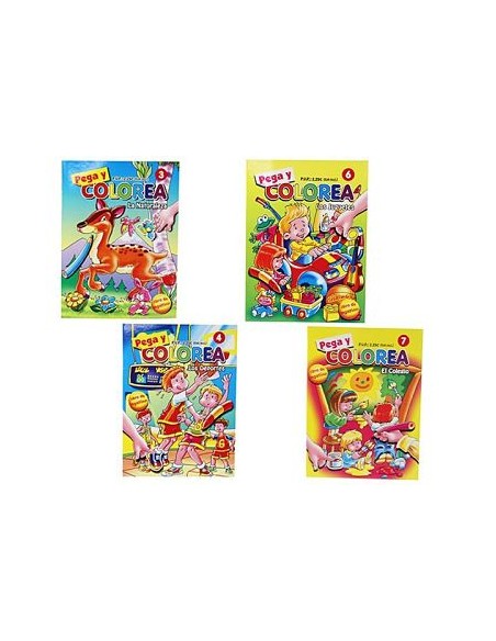 LIBRO ADHESIVOS PEGA Y COLOREA