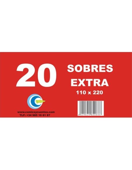 SOBRES 110X220 BLANCO AMERICANO 20 UND