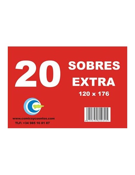 SOBRES 120X176 BLANCO 20U COMERCIALES