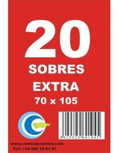 SOBRES 70X105 BLANCO 20 UND TARJETERO