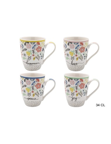 TAZA 34CL BOMBA FLOWER PORCELAN