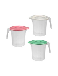 JARRA 1L GRADUADA  MICRO C/TAPA DOBLE