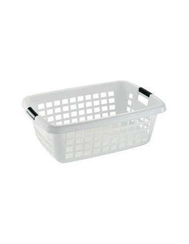 CESTO 70L BLANCO ROPA RECTANG