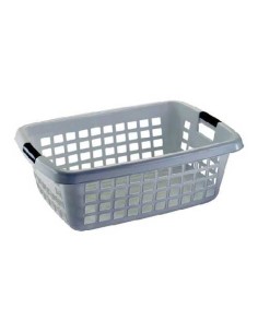 CESTO 70L PLATA ROPA RECTANG