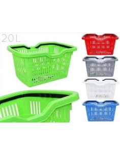 CESTA 20L MULTIUSOS RECT C/ASAS SURTIDO