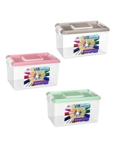 CAJA 12L 46.5X34X22CM TAPA COLOR