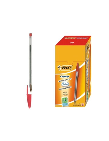 BOLIGRAFO BIC CRISTAL MEDIUM ROJO