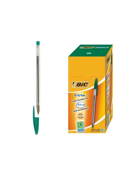 BOLIGRAFO BIC CRISTAL MEDIUM VERDE