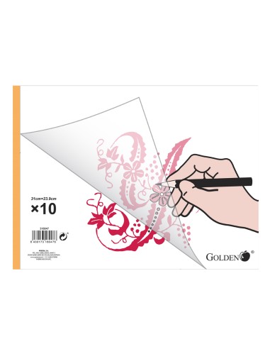 BLOCK DIBUJO PAPEL VEGETAL.10 HOJAS