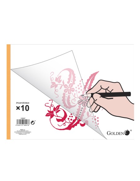 BLOCK DIBUJO PAPEL VEGETAL.10 HOJAS