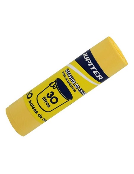 BOLSA BASURA JUPITER AMARILLO 10UX30L