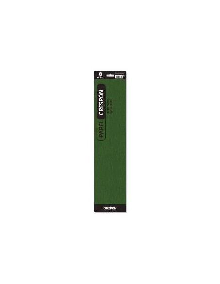 PAPEL CRESPON VERDE OSCURO 50x250MM