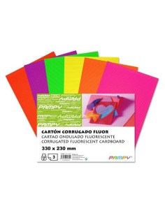 CARTULINA CORRUGADA FLUOR LÁMINAS MAN