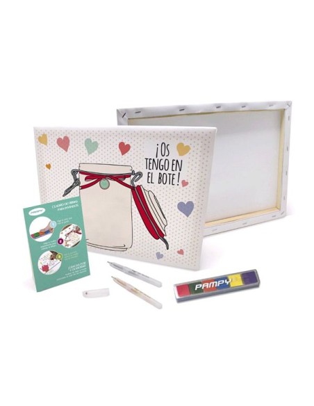 LIENZO 40X30 CM ARBOL DE HUELLAS TODO-TIEMPO