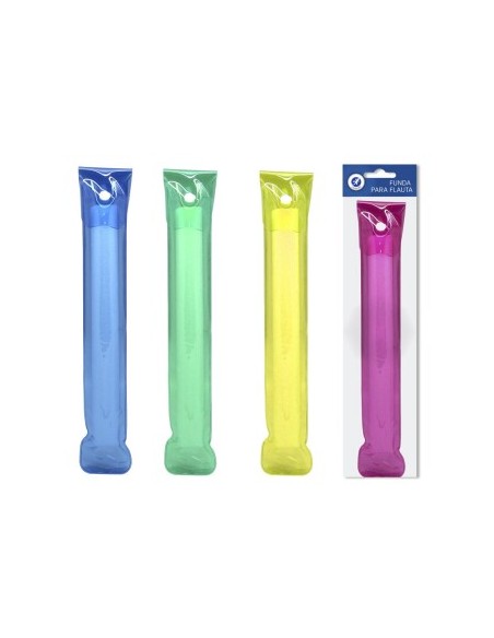 FUNDA FLAUTA TRANSPARENTE CON BOTON