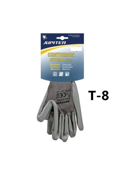 GUANTES T8 CENTURION NITRILO NYLON