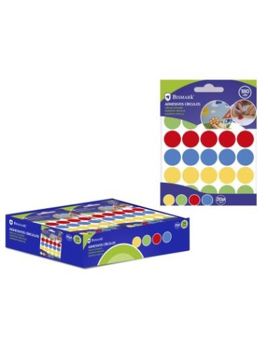 ETIQUETAS ADHESIVOS CIRUCLOS 20MM 30UDSX6