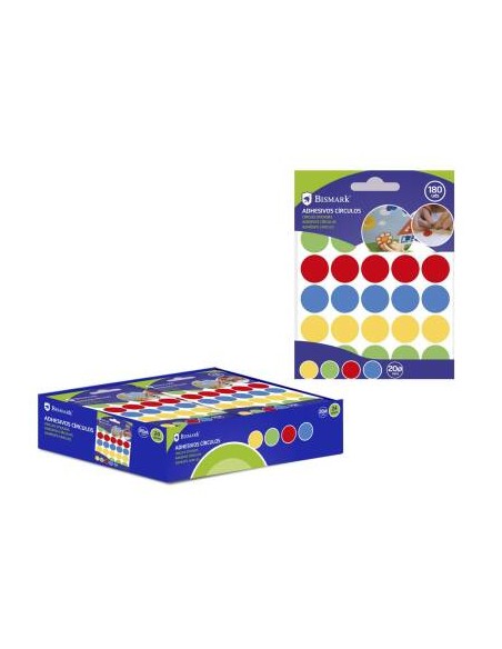 ETIQUETAS ADHESIVOS CIRUCLOS 20MM 30UDSX6