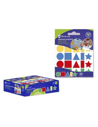 ETIQUETAS ADHESIVAS SURTIDOS 20MM 6 HOJAS/BOLSA