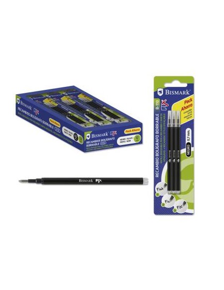 RECAMBIO BOLIGRADO BORRABLE NEGRO 3UND