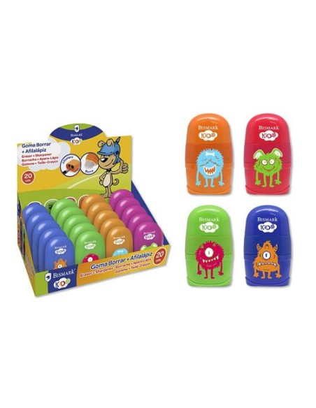 GOMA DE BORRAR + AFILALAPIZ MONSTRUOS